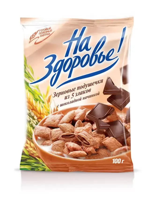 Na Zdorovie Chocolate Filled Cereal Pillows 100g