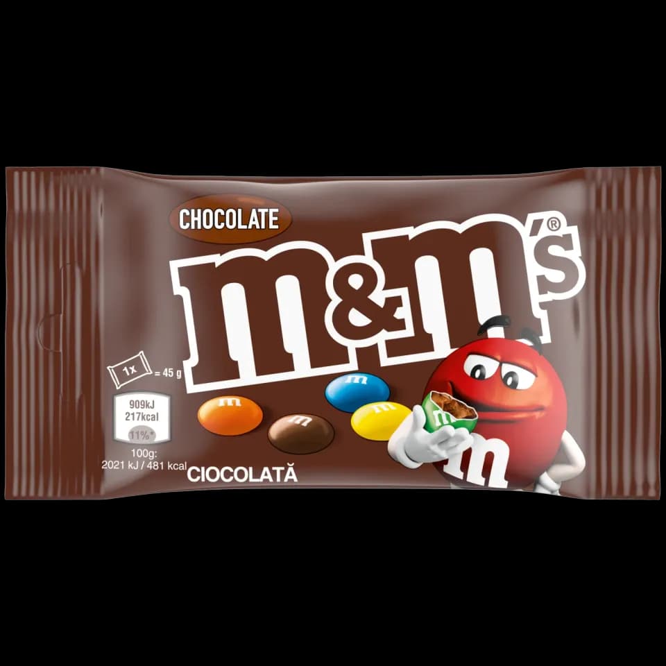 M&M's Chocolate Pouch - Milk Chocolate in Sugar Coating - 45g