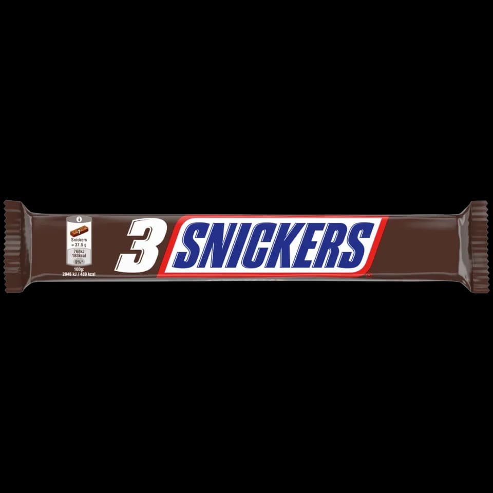 SNICKERS Trio - Milk Chocolate Bar with Peanuts & Caramel - 112.5g
