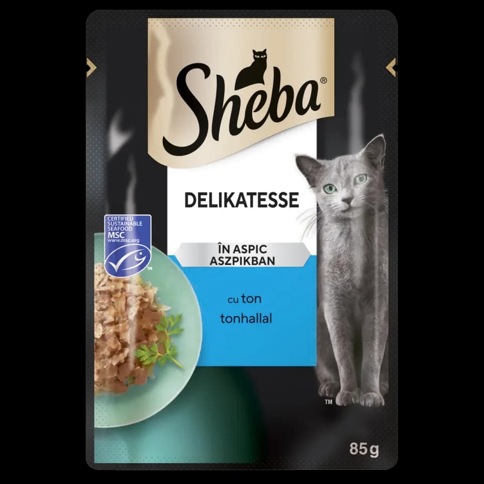 Sheba Wet Food for adult cats, Tuna in Jelly, 85g