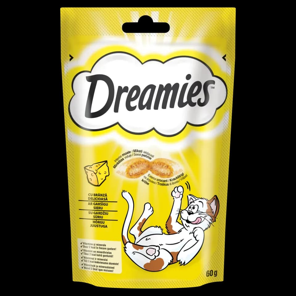 Dreamies Cat Treats, Cheese, 60g