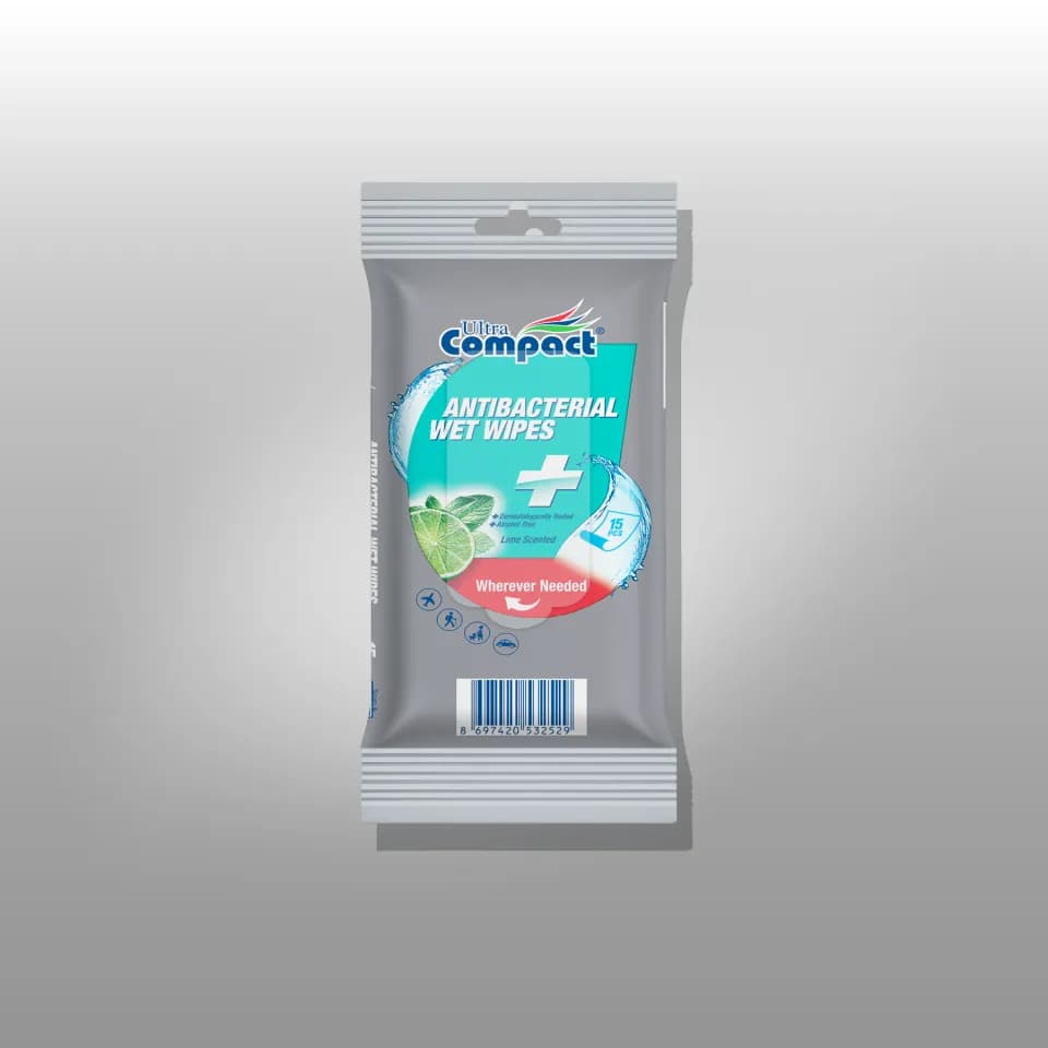 Șervețele umede Antibacteriene 15 buc. Ultra Compact