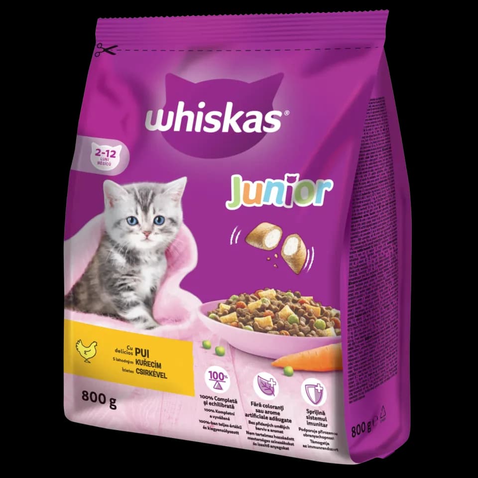 Whiskas Dry Food for kittens, Chicken, 800g