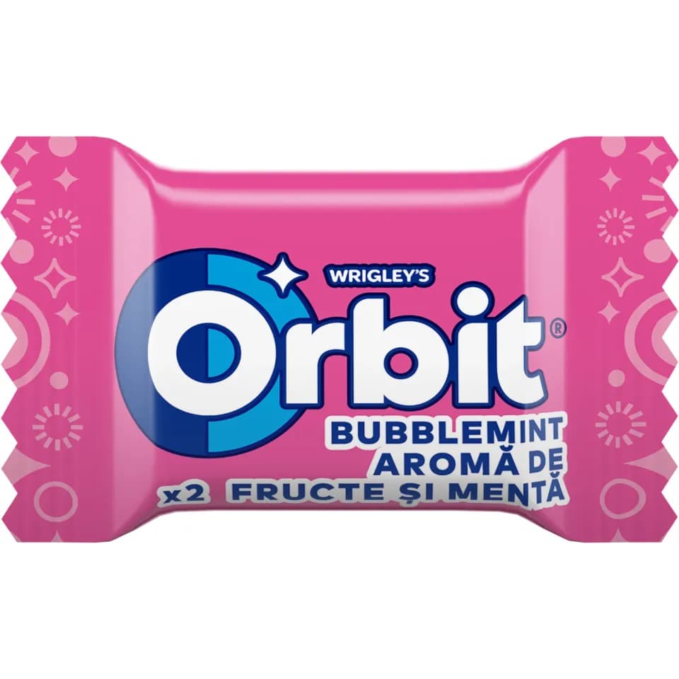 ORBIT Bubblemint Single pieces - Sugar-Free Chewing Gum - 2 pieces - 2.8g
