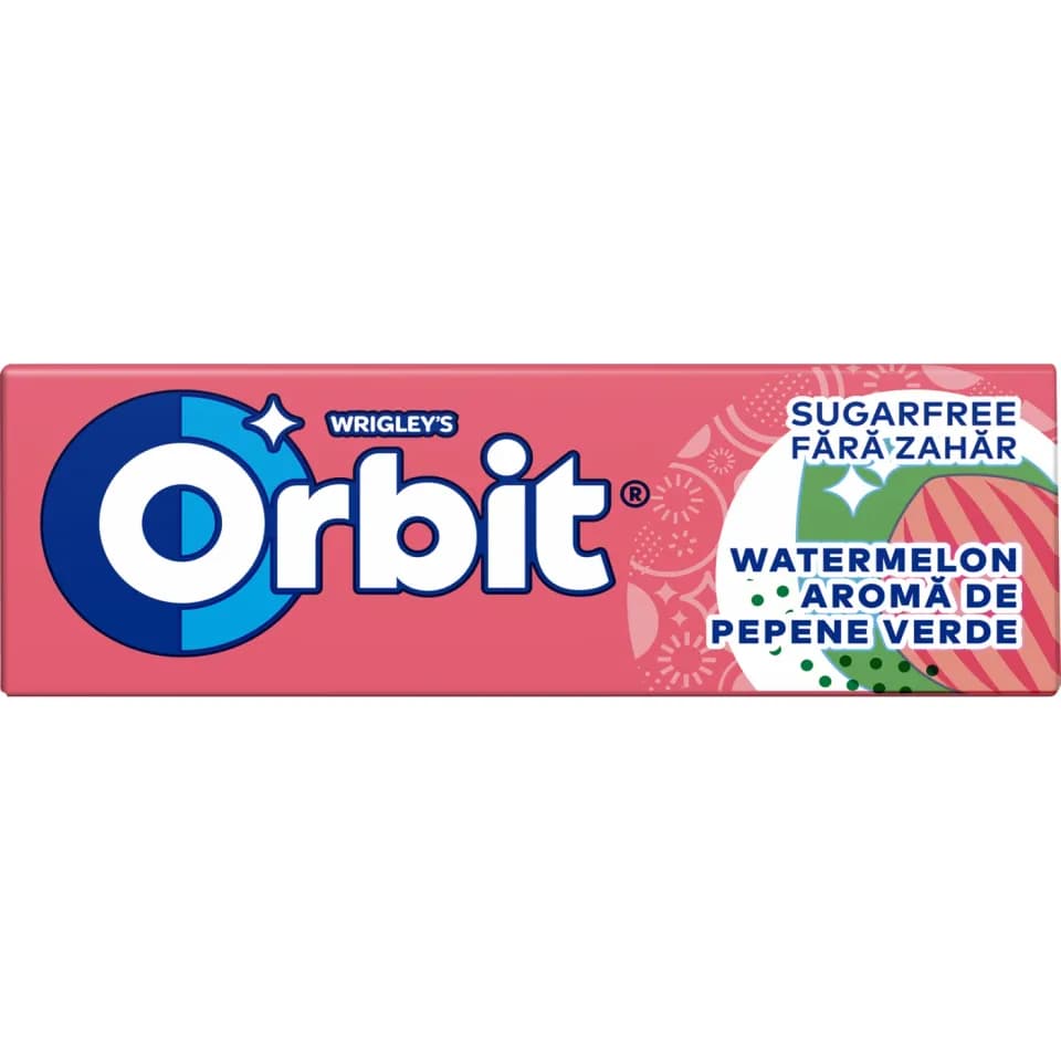 ORBIT Watermelon - Sugar-Free Chewing Gum - 10 pieces - 14g