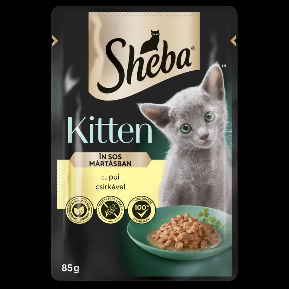 Sheba hrana umeda pentru pisici junioare, cu pui in sos 85g