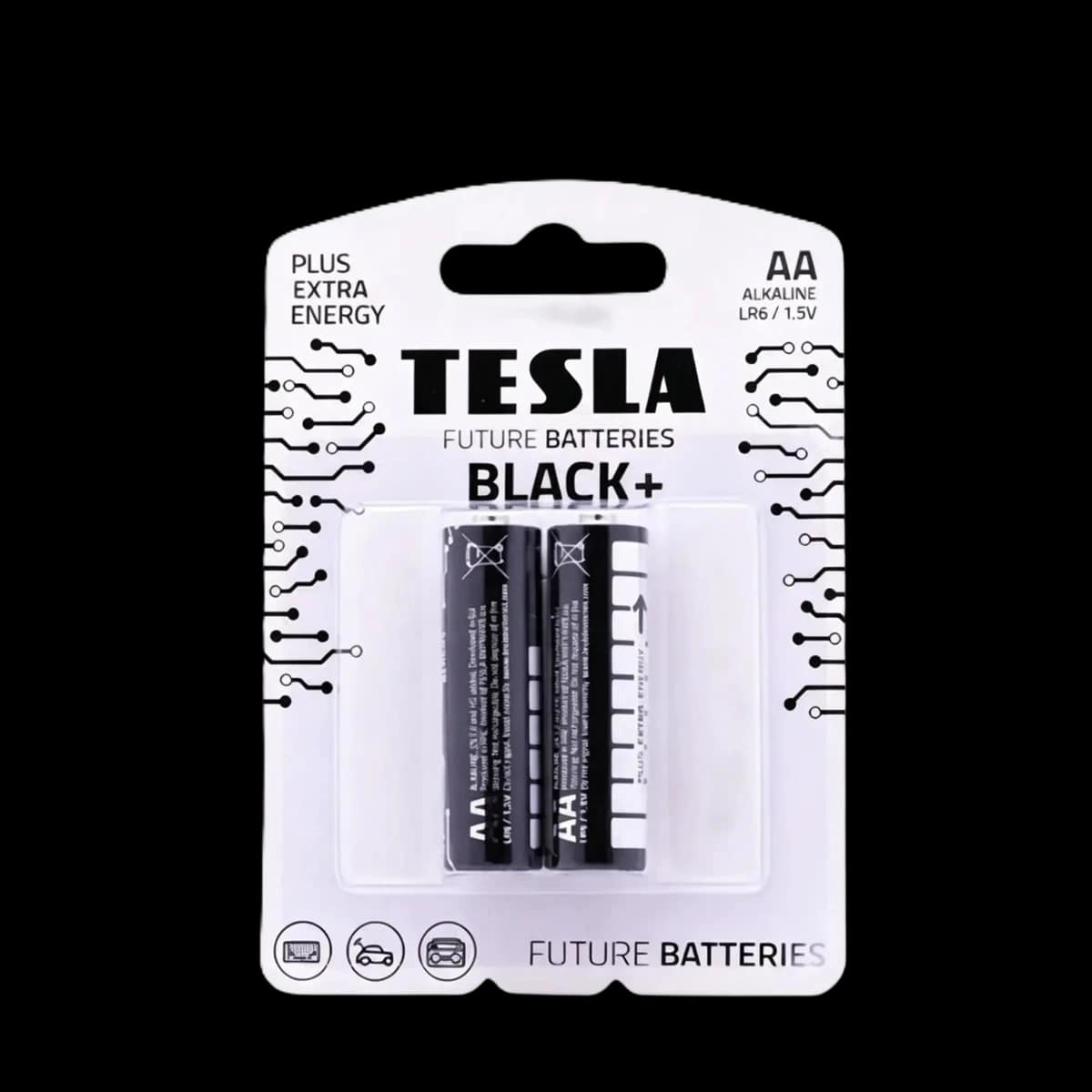 Baterii alcaline Tesla Black+ AA (LR6 / 1.5V), 2 buc.