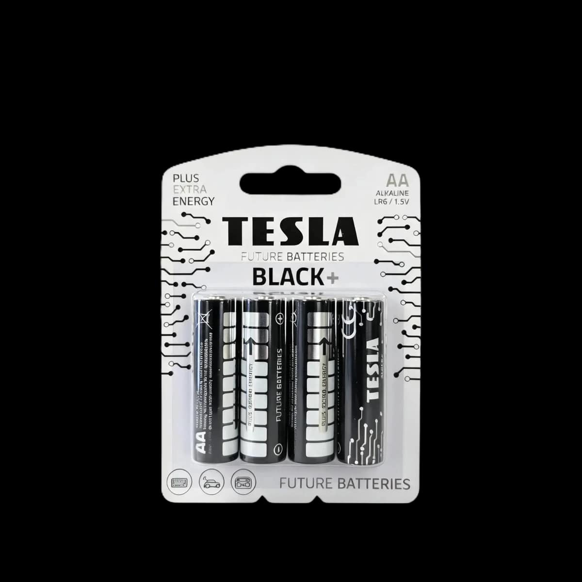 Baterii alcaline Tesla Black+ AA (LR6 / 1.5V), 4 buc.