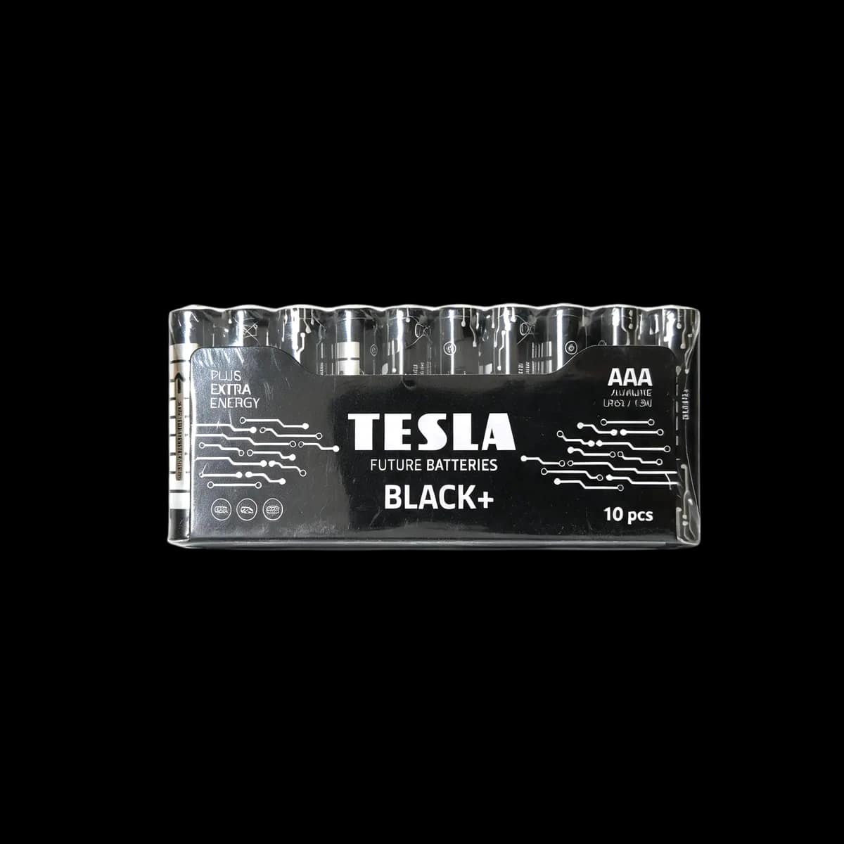 Baterii alcaline Tesla Black+ AAA (LR03 / 1.5V), 10 buc. folie