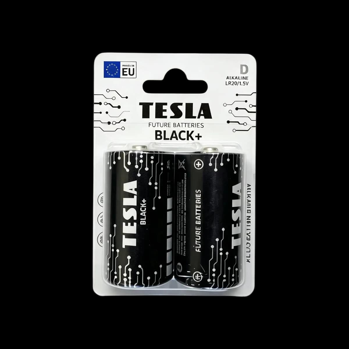 Baterii alcaline Tesla Black+ D (LR20 / 1.5V), 2 buc.