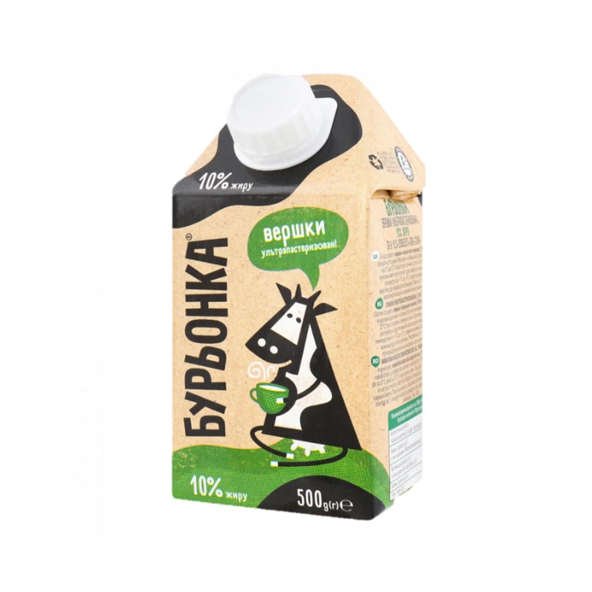 Bureonca Ultra-Pasteurized (UHT) Sweet Cream 10% fat, 500 g