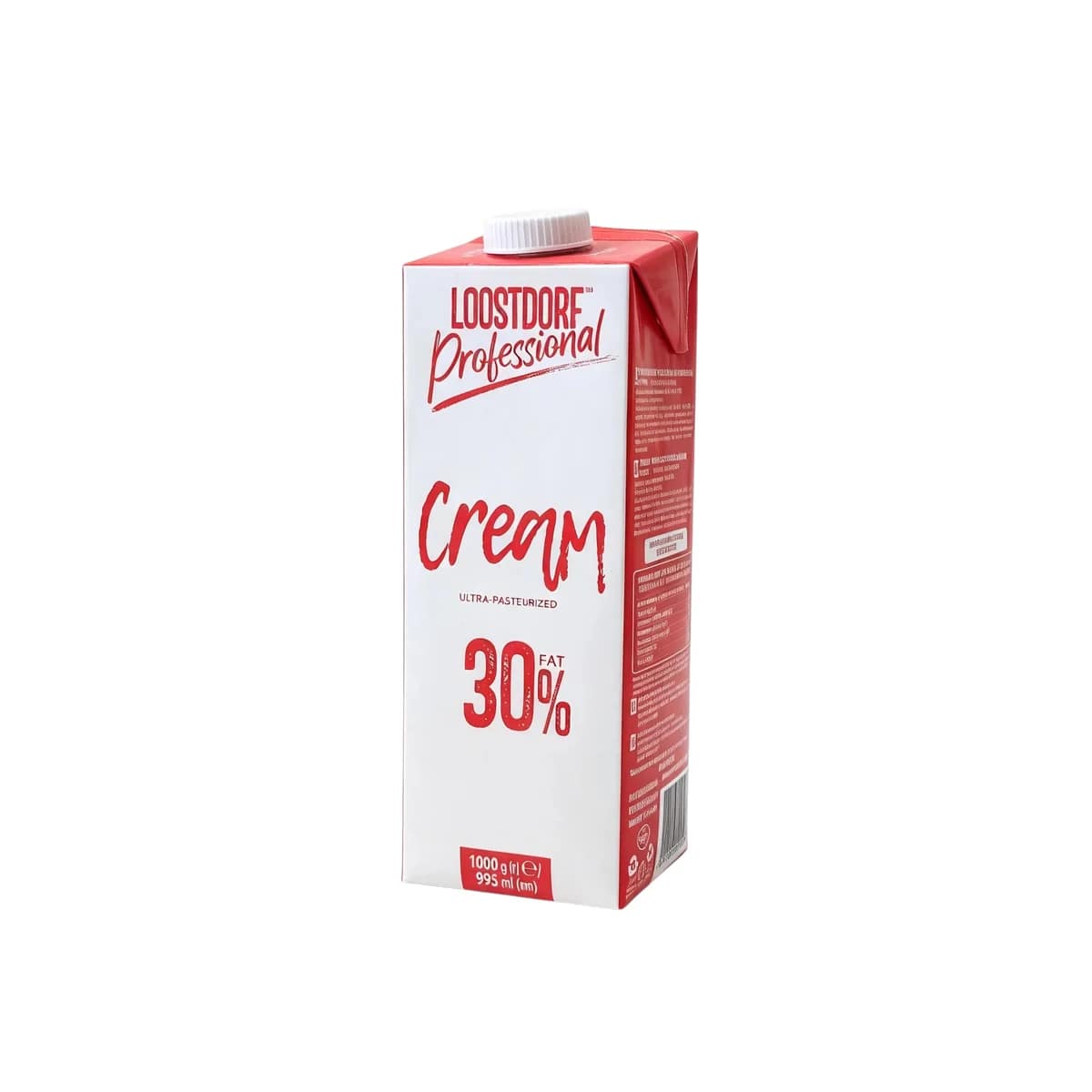 Loostdorf Professional Culinary Ultra-Pasteurized (UHT) Cream 30% fat, 1000 g / 995 ml
