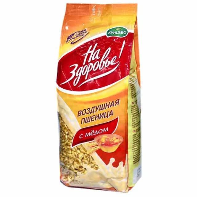 Na Zdorovie Honey Flavored Puffed Wheat 100g