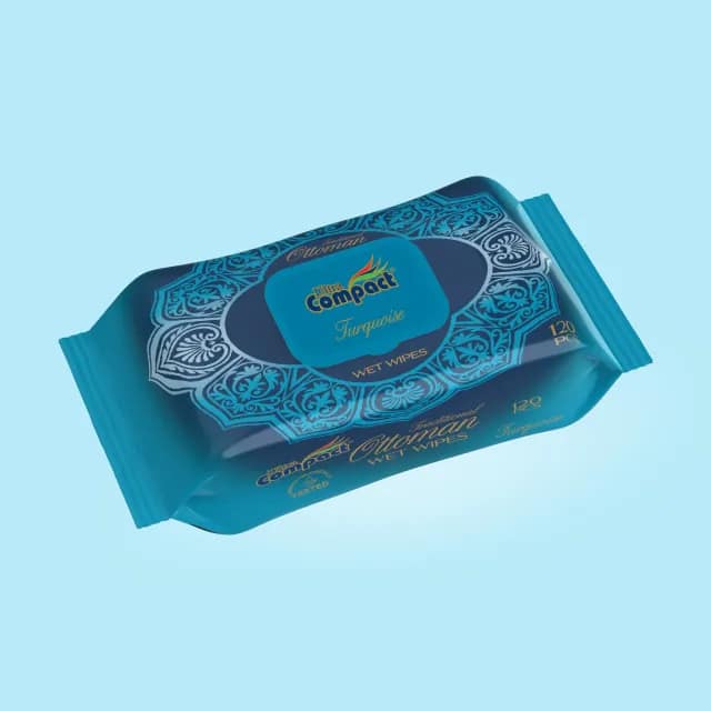 Wet Wipes Ottoman Turquoise 120 pcs. Ultra Compact