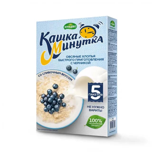 Kashka-Minutka blueberries and cream flavor 215g