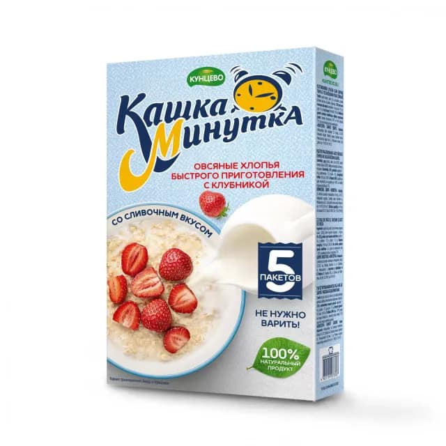 Kashka-Minutka strawberries and cream flavor 215g