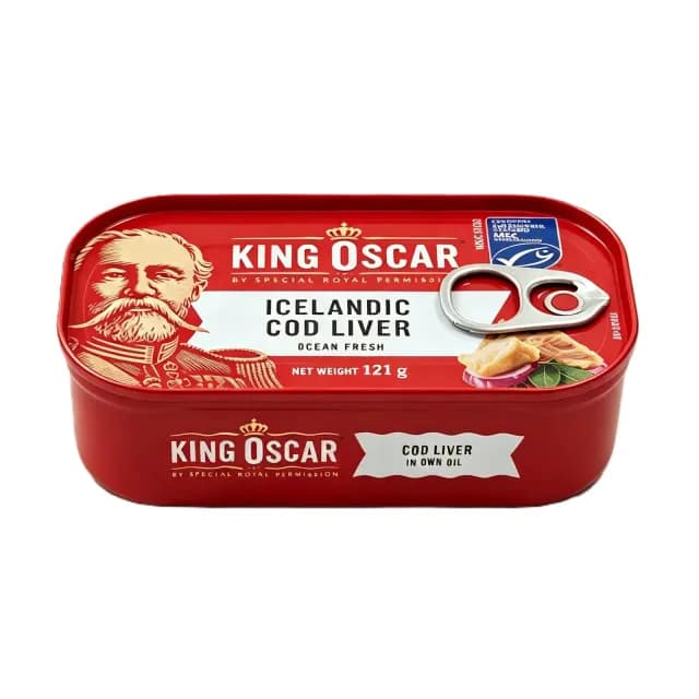 King Oscar Icelandic Atlantic Cod Liver in Own Oil 121g