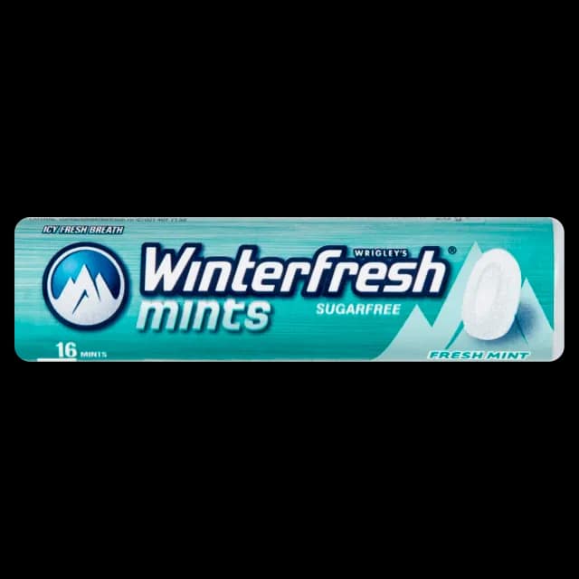 WINTERFRESH Fresh-Mint Mints - Sugar-Free Menthol Candy with Mint flavour - 16 mints - 28g