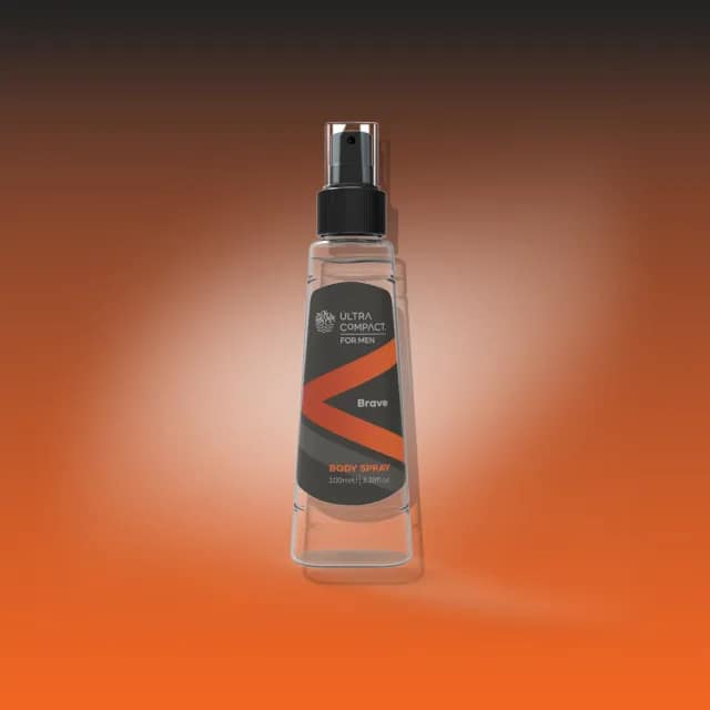 Spray corp Brave (Orange) FOR MEN 100 ml Ultra Compact