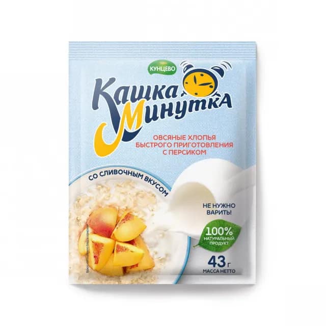 Kashka-Minutka peach and cream flavor 43g