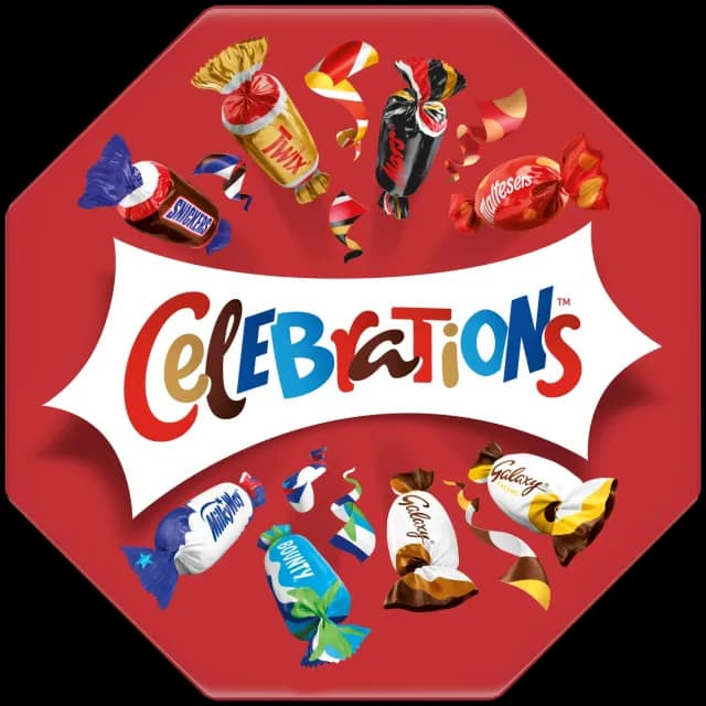 Celebrations selectie bomboane de ciocolata Snickers, Mars, Bounty, Twix, Maltesers, Galaxy 196 g