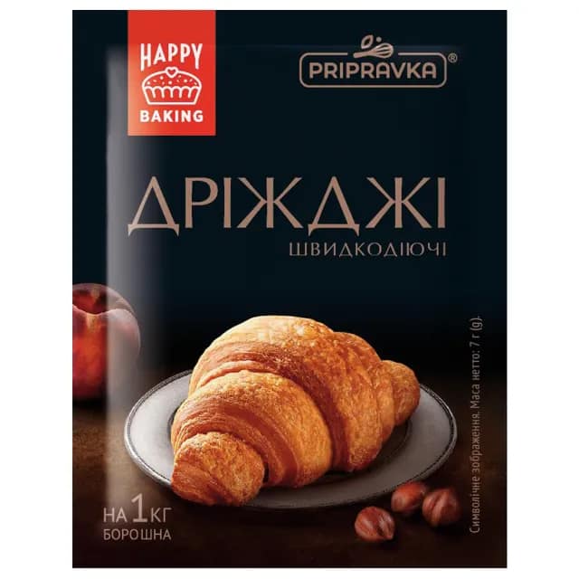 Dry yeast Pripravka Happy baking baker's fast-acting 7g
