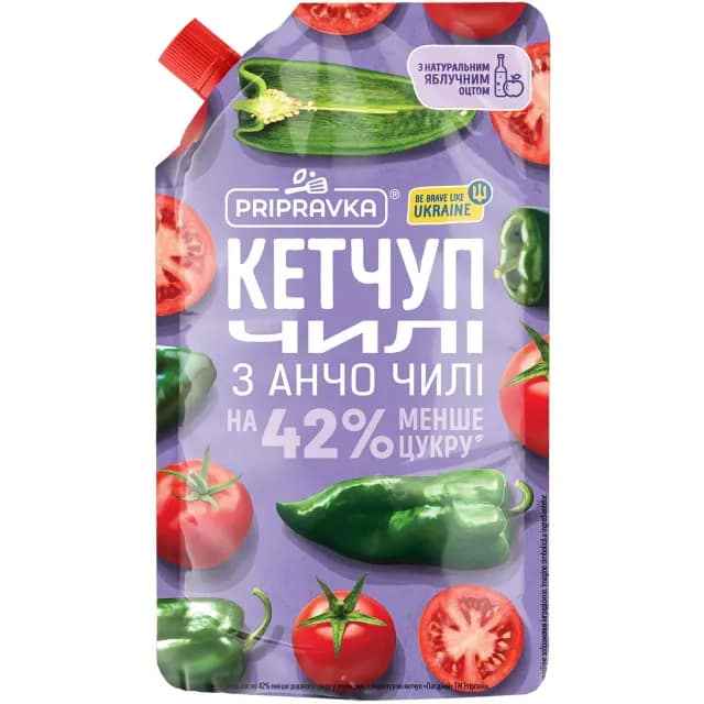 Ketchup Pripravka «Laghidnii baziliki». Zahăr redus cu 42 la sută. Pasteurizat. Cu îndulcitor, 250 g